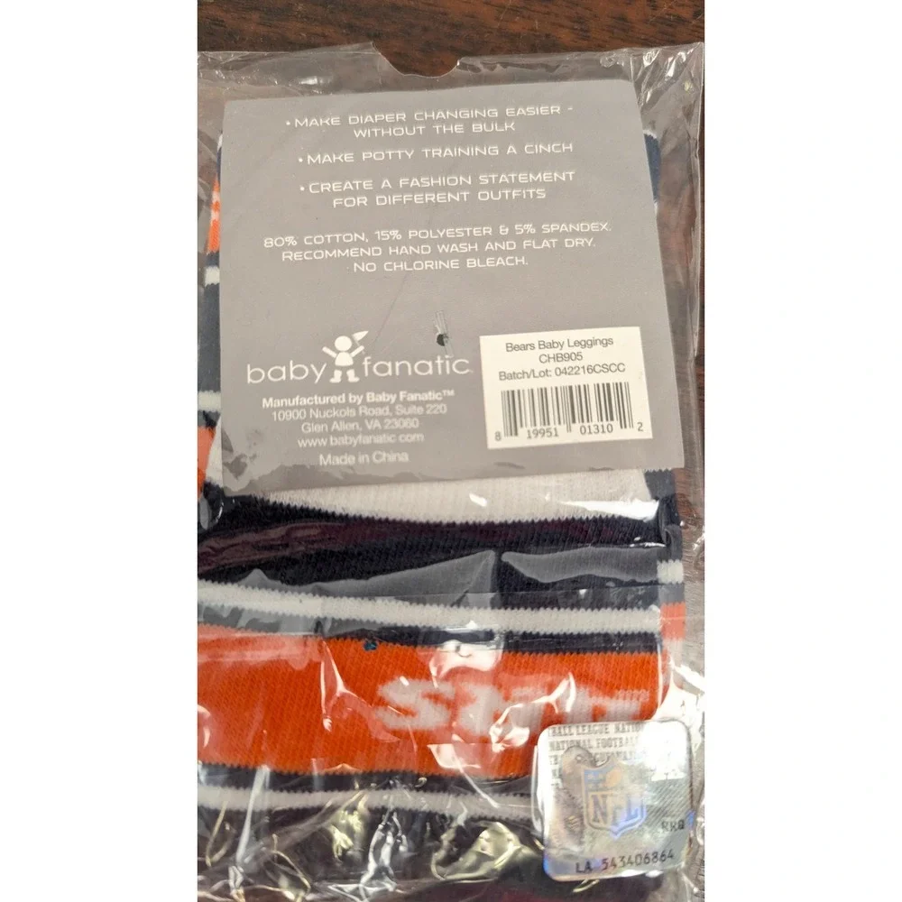 Chicago Bears NFL Baby Leggings Leg Warmers Baby Fanatic Orange Navy CHB905